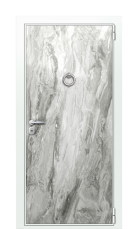Дверь TermoWood Ral 9003 Белый мрамор (глянец) 1389 вид снаружи