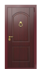 Дверь TermoWood Ral 3005 Тёмно-Красный 117 вид снаружи