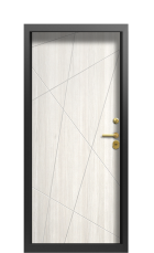 Дверь Termo Woodline Белая эмаль Vesuvio молоток карниз вид внутри