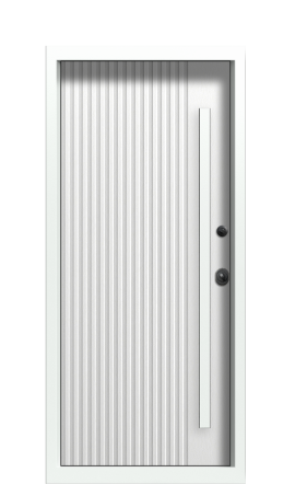 ДверьTermoWood RAL 9005, Белое дерево вид внутри