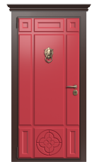 Дверь TermoWood Tobacco Ral 3031 891 вид снаружи