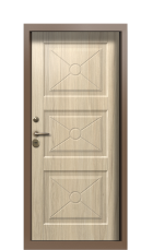 Дверь Termo Ral 8025 Сатиновое Дерево 887 вид внутри