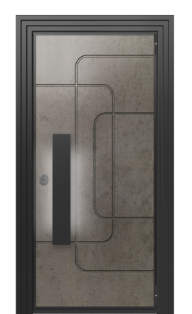 Входная дверь TermoWood Decoline Бетон темный, Decoline Бетон светлый