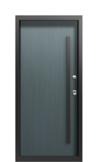 Дверь Termo Пепельный, Кожа графит вид внутри