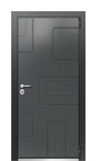 Дверь TermoWood Vesuvio Ral 7043 1000 вид снаружи