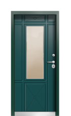 Дверь Termo Ral 8017 Ral 8025 999 вид внутри