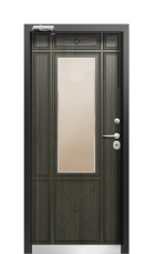 Дверь Termo Ral 9005 Венге 531 вид внутри