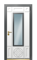 Дверь TermoWood Ral 7043 Милк 171 вид снаружи