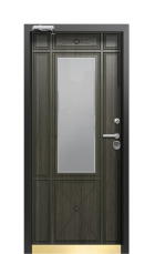 Дверь Termo Ral 9005 Венге 532 вид внутри