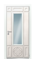 Дверь TermoWood Ral 9003 Граб Белый 932 вид снаружи