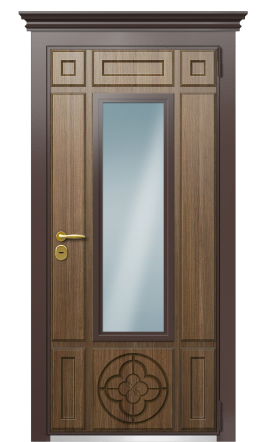 Дверь TermoWood Ral 8017 Тик 172