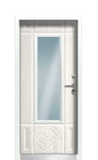 Дверь Termo Termoplus Ral 9003  Стеклопакет Вудлайн Порог Арена Cекуремме вид внутри