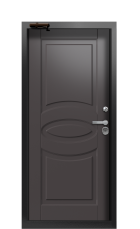 Дверь Termo Ral 9005 Венге 559 вид внутри