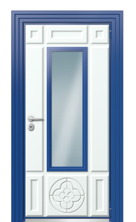 Дверь TermoWood Ral 5005 Ral 9003 140