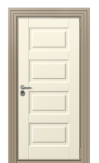 Дверь TermoWood Ral 1019 Слоновая Кость 573 вид снаружи