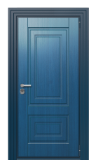 Дверь TermoWood Del Mare Тёмно Синяя 549 вид снаружи