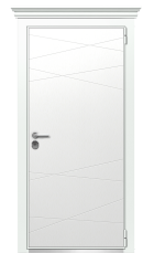 Дверь TermoWood Ral 9003 Милк 594 вид снаружи