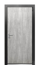 Дверь TermoWood Ral 9005 Морадо Серебристый 45 вид снаружи