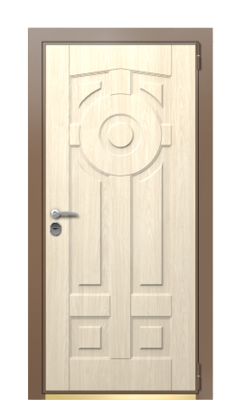 Дверь TermoWood Ral 8025 Ванильный Дуб 302