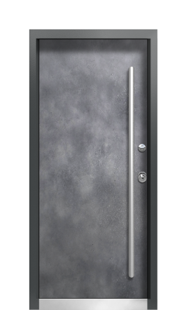 Входная дверь TermoPlus, металл RAL 5005, Terma Лунный камень