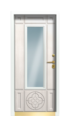 Дверь Termo Ral 7043 Милк 171 вид внутри