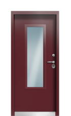 Дверь Termo Ral 3005 Securemme 618 вид внутри