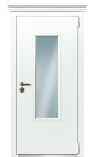 Дверь TermoPlus Ral 9003 Тик 360 вид снаружи