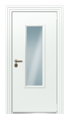 Дверь TermoPlus Ral 9003 Тик 358 вид снаружи