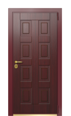 Дверь TermoWood Ral 3005 Тёмно-Красный 555 вид снаружи