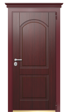 Дверь TermoWood Ral 3005 Тёмно-Красный 556 вид снаружи