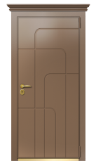 Дверь TermoWood Ral 8025 Securemme 604 вид снаружи