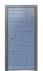 Дверь TermoWood Ral 7009 Ral 5014 719 вид снаружи