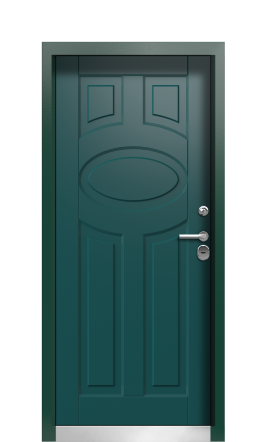Дверь TermoWood Patina Тёмон Зелёное 314
