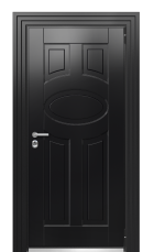 Дверь TermoWood Ral 9005 Кале 652 вид снаружи