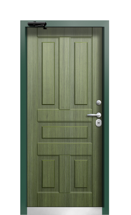 Дверь TermoWood Patina Тёмно Зелёное 424