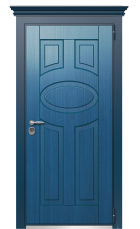 Дверь TermoWood Del Mare Тёмно Синяя 548 вид снаружи