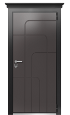 Дверь TermoWood Ral 9005 Ral 8019 602 вид снаружи