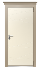 Дверь TermoWood Ral 1019 Слоновая Кость 597 вид снаружи