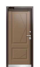 Дверь Termo Ral 1019 Ral 7006 609 вид внутри