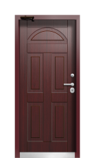 Дверь Termo Ral 3005 Тёмно Красный 553 вид внутри