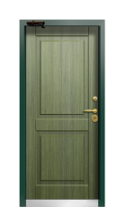 Дверь Termo Ral 6028 Тёмно-зелёное 585 вид внутри