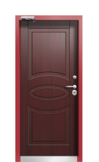 Дверь Termo Ral 3031 Тёмно-красный 519 вид внутри