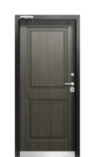 Дверь Termo Ral 9005 Венге 514 вид внутри