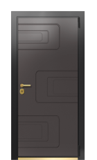 Дверь TermoWood Ral 9005 Ral 8019 707 вид снаружи