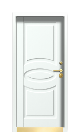 ДверьTermoWood RAL 9005, RAL 9003 Gold вид внутри