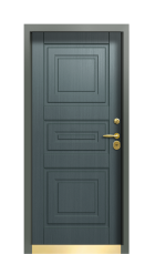 Дверь Termo Ral 8025 Пепельный 398 вид внутри