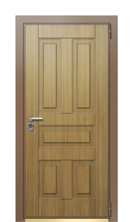 Дверь TermoWood Ral 8025 Дуб Светлый 440