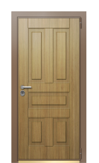 Дверь TermoWood Ral 8025 Дуб Светлый 440 вид снаружи