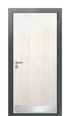 Дверь TermoWood Ral 7043 Граб белый 284 вид снаружи