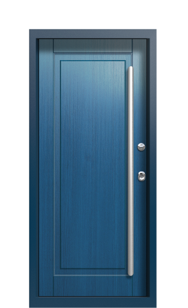 ДверьTermoWood Woodline Тёмно-синий, Del Mare вид внутри